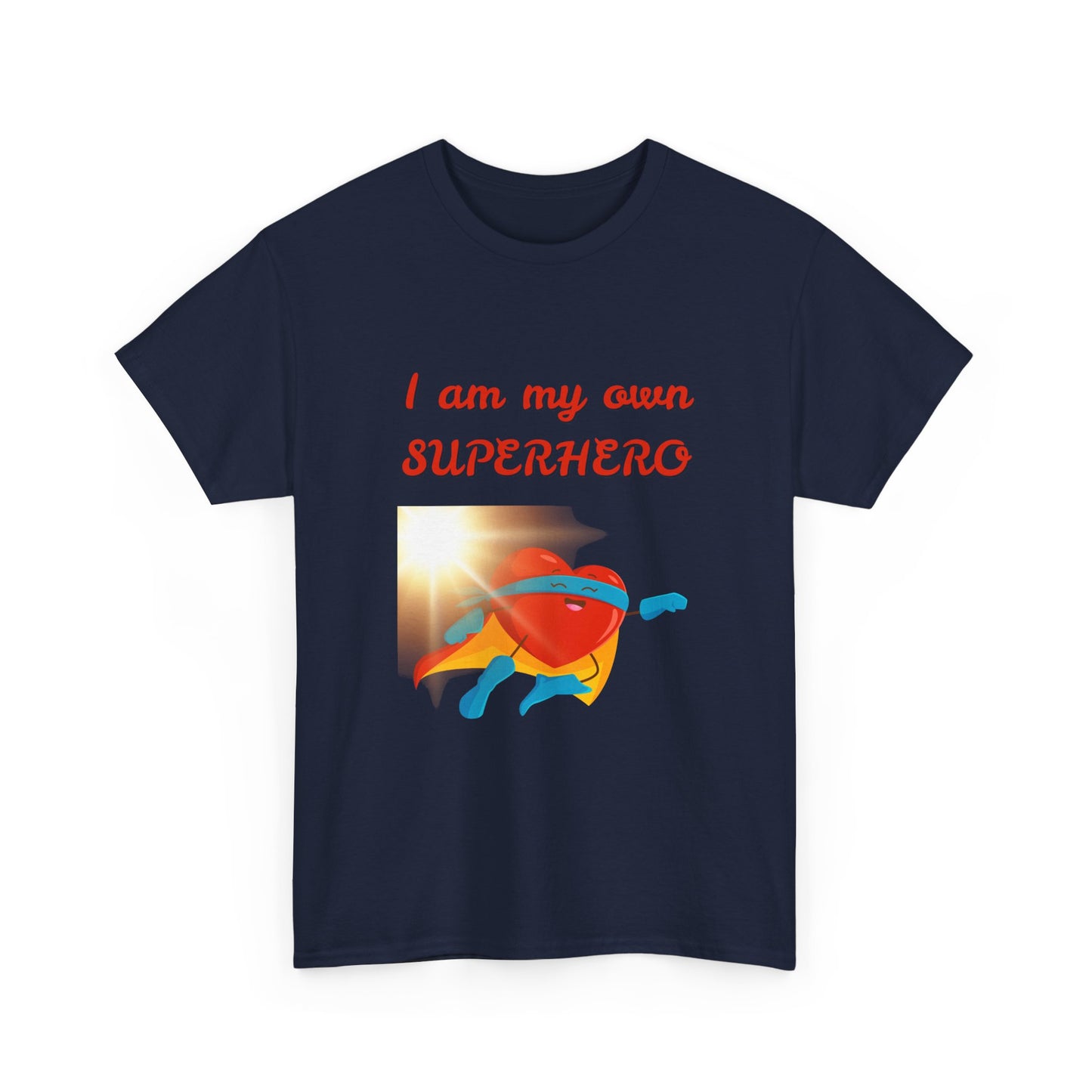 Superhero Empowerment Tee, Unisex Heavy Cotton Tee, Gift for Comic Lovers, Motivational Apparel, Fun Everyday Wear