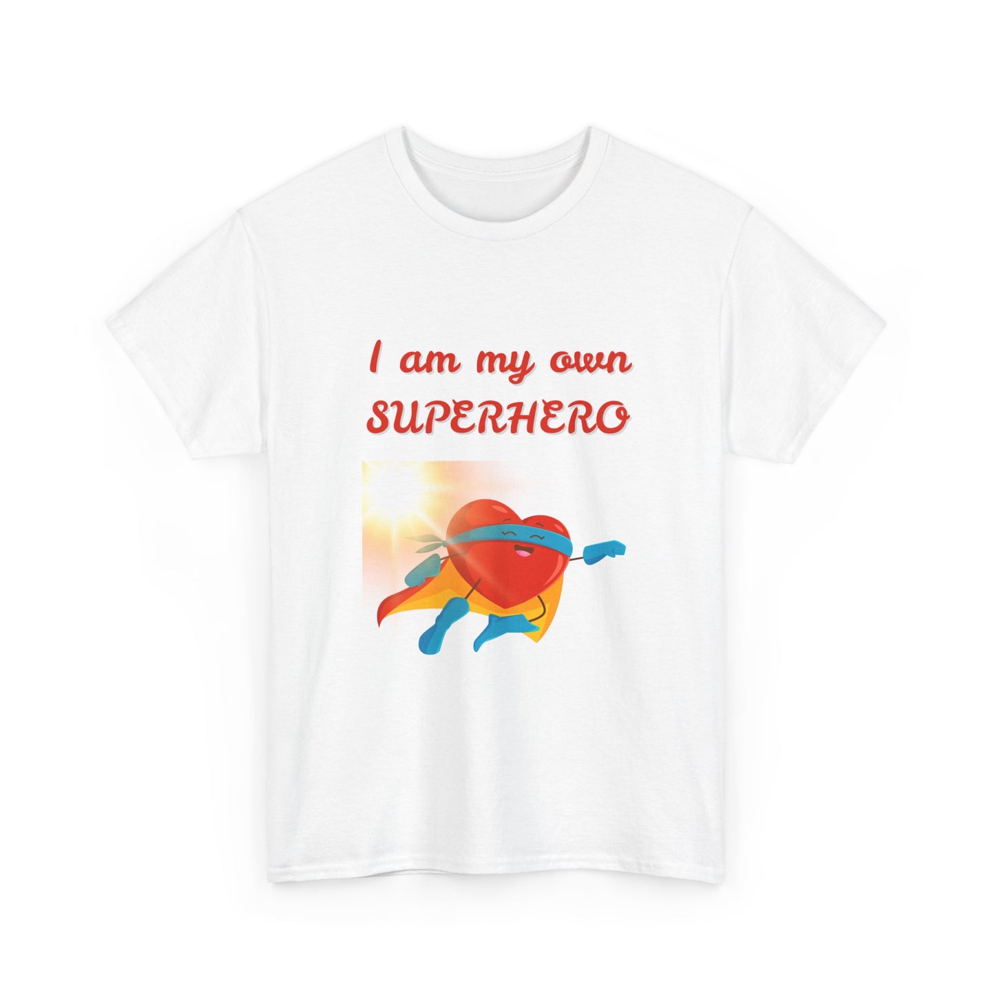 Superhero Empowerment Tee, Unisex Heavy Cotton Tee, Gift for Comic Lovers, Motivational Apparel, Fun Everyday Wear