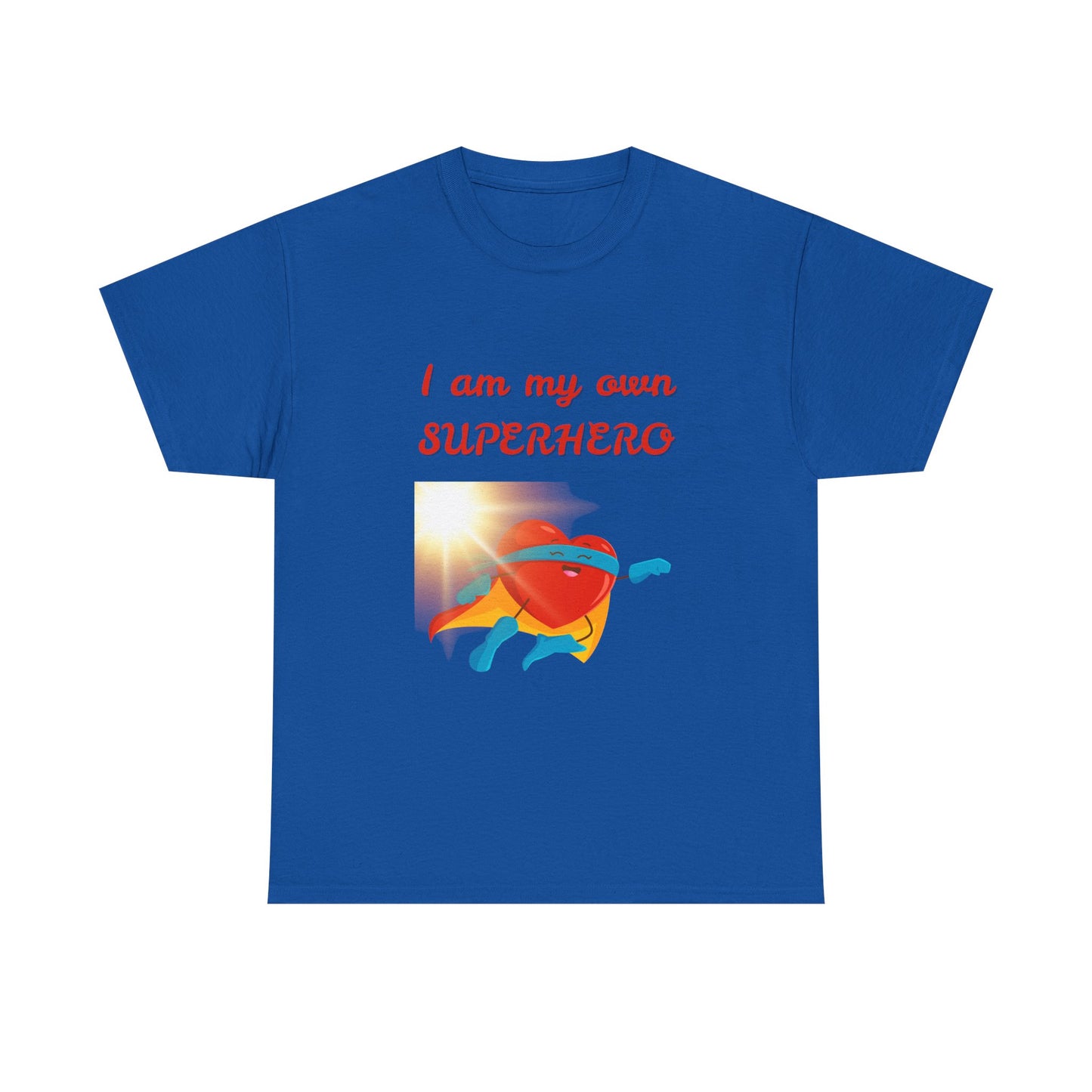 Superhero Empowerment Tee, Unisex Heavy Cotton Tee, Gift for Comic Lovers, Motivational Apparel, Fun Everyday Wear