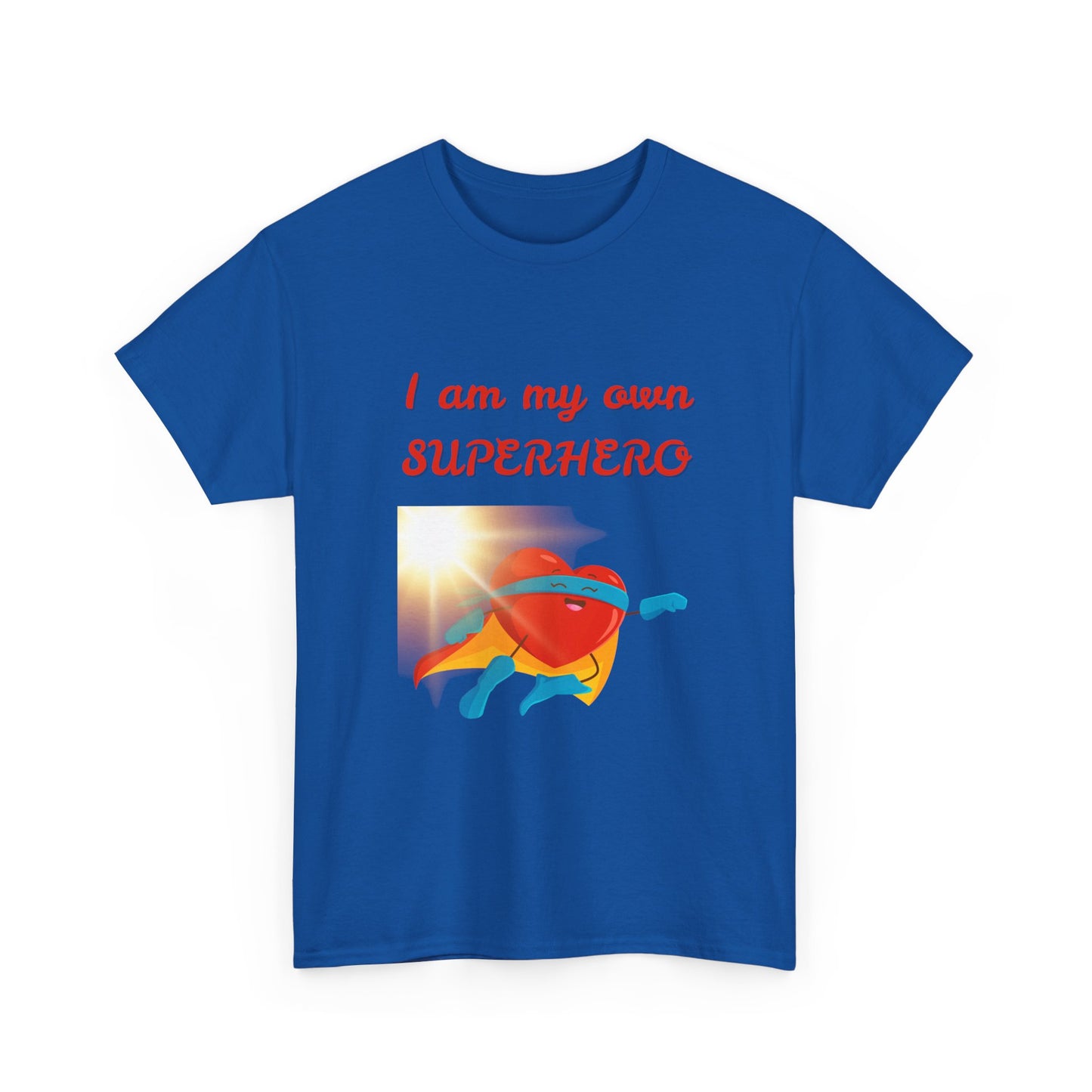 Superhero Empowerment Tee, Unisex Heavy Cotton Tee, Gift for Comic Lovers, Motivational Apparel, Fun Everyday Wear