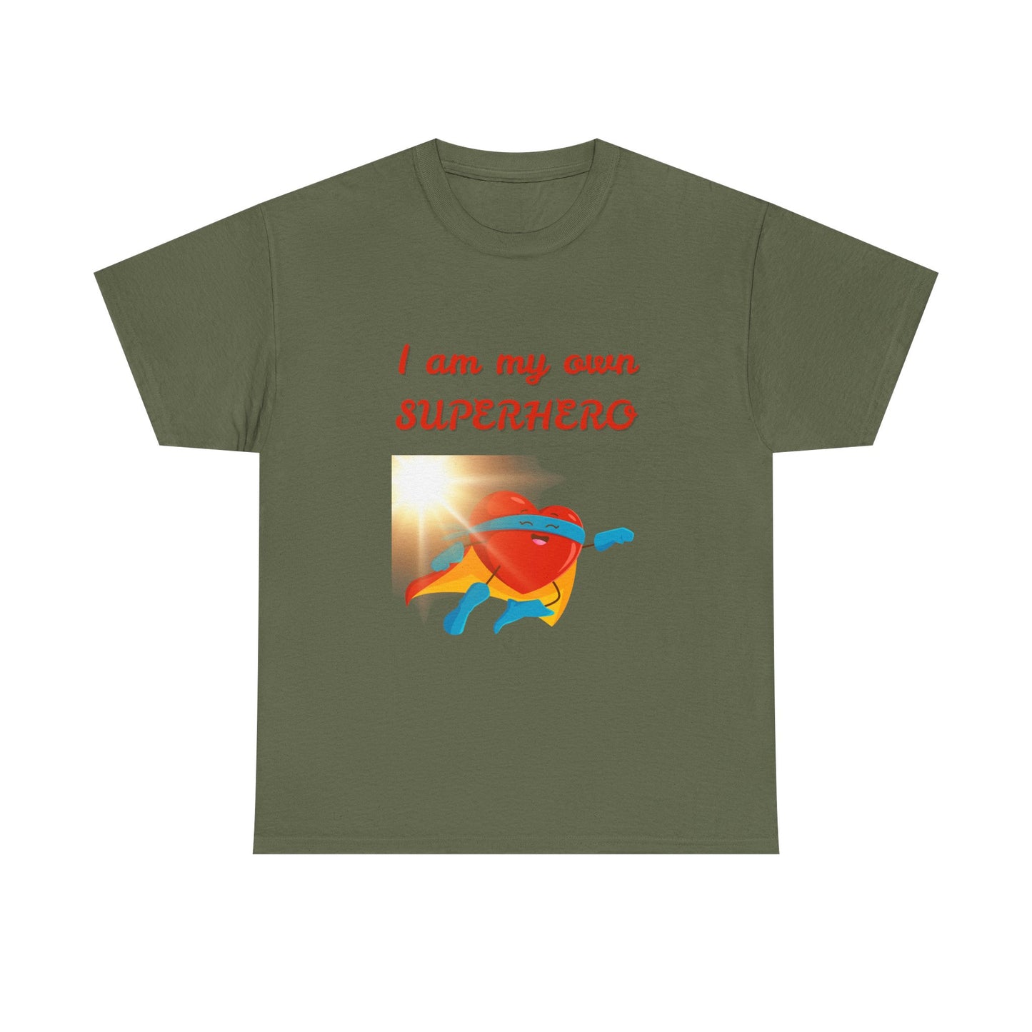 Superhero Empowerment Tee, Unisex Heavy Cotton Tee, Gift for Comic Lovers, Motivational Apparel, Fun Everyday Wear