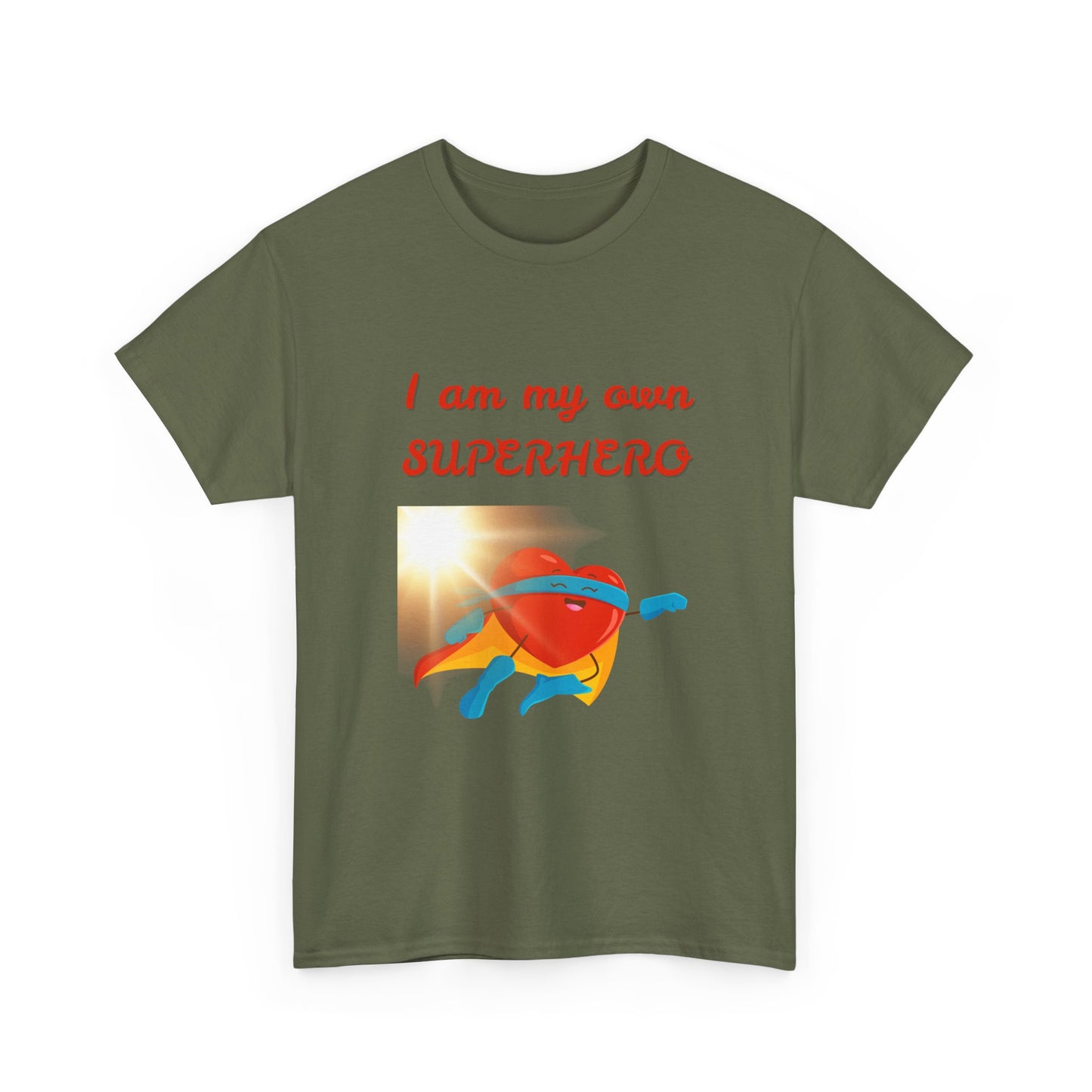 Superhero Empowerment Tee, Unisex Heavy Cotton Tee, Gift for Comic Lovers, Motivational Apparel, Fun Everyday Wear