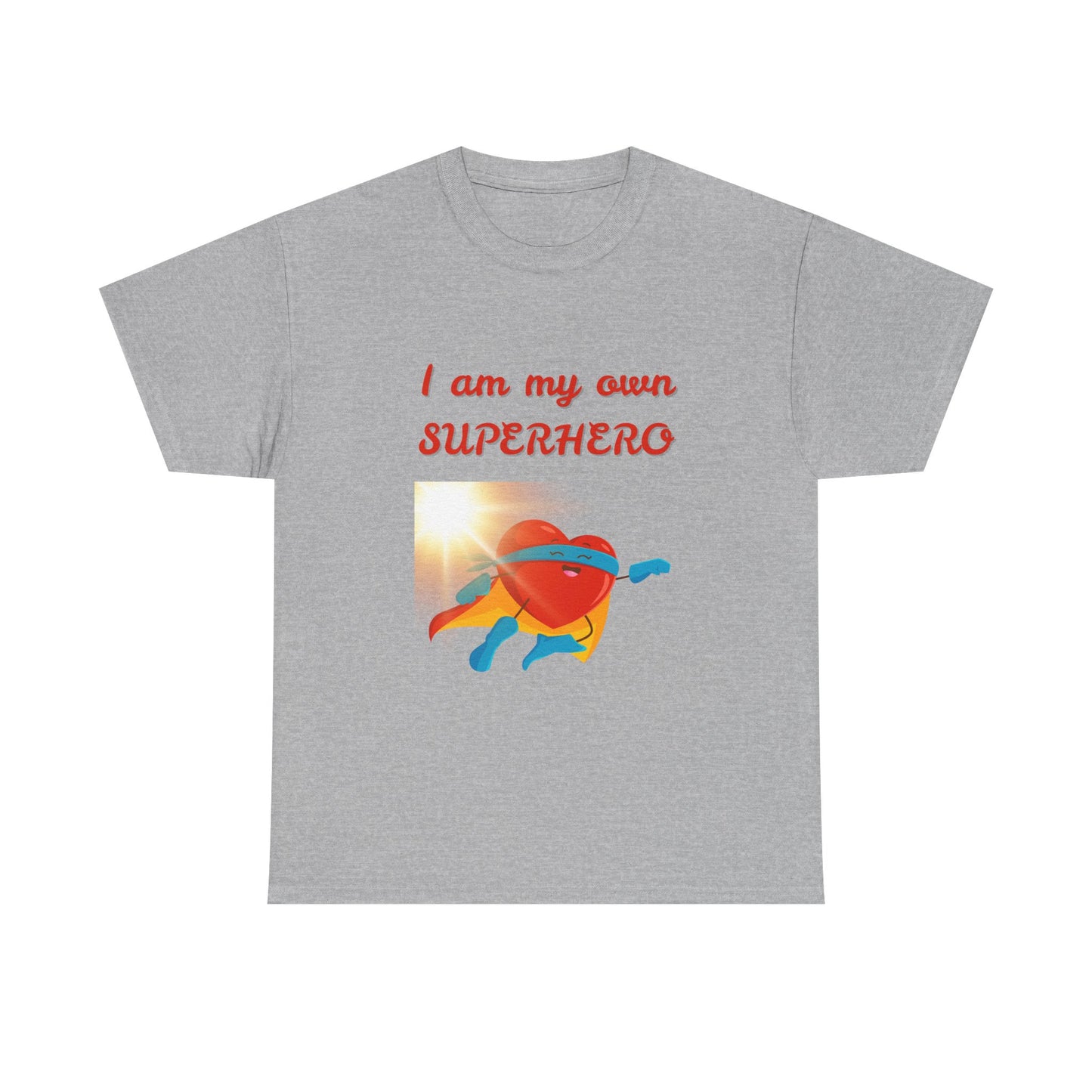 Superhero Empowerment Tee, Unisex Heavy Cotton Tee, Gift for Comic Lovers, Motivational Apparel, Fun Everyday Wear