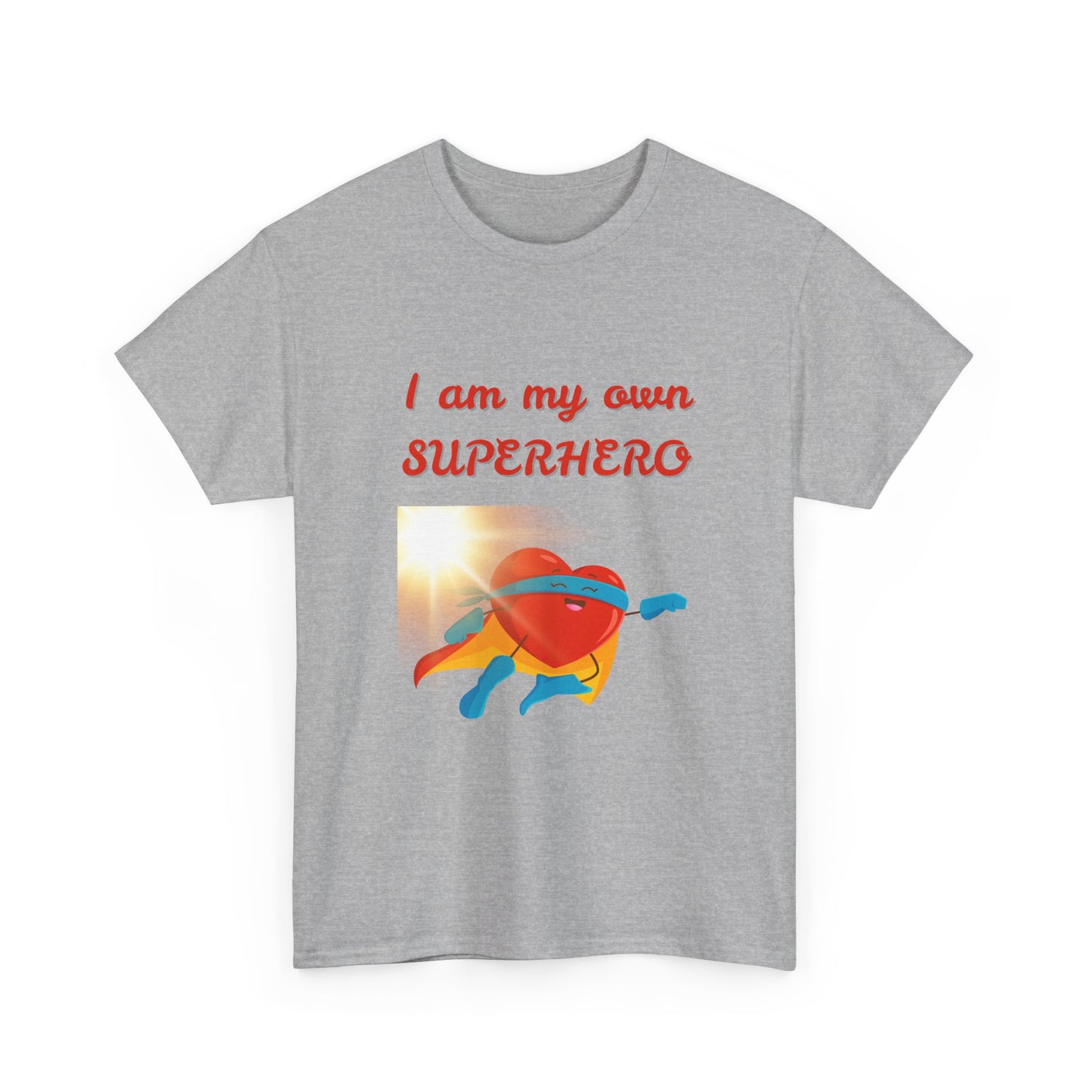 Superhero Empowerment Tee, Unisex Heavy Cotton Tee, Gift for Comic Lovers, Motivational Apparel, Fun Everyday Wear