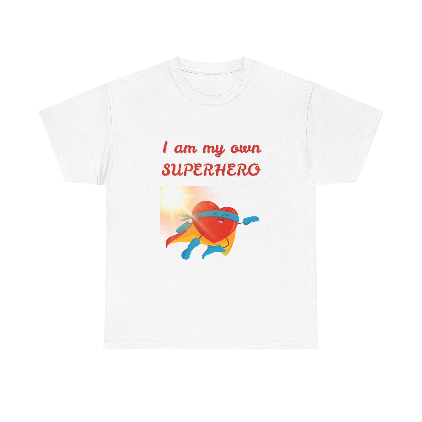 Superhero Empowerment Tee, Unisex Heavy Cotton Tee, Gift for Comic Lovers, Motivational Apparel, Fun Everyday Wear