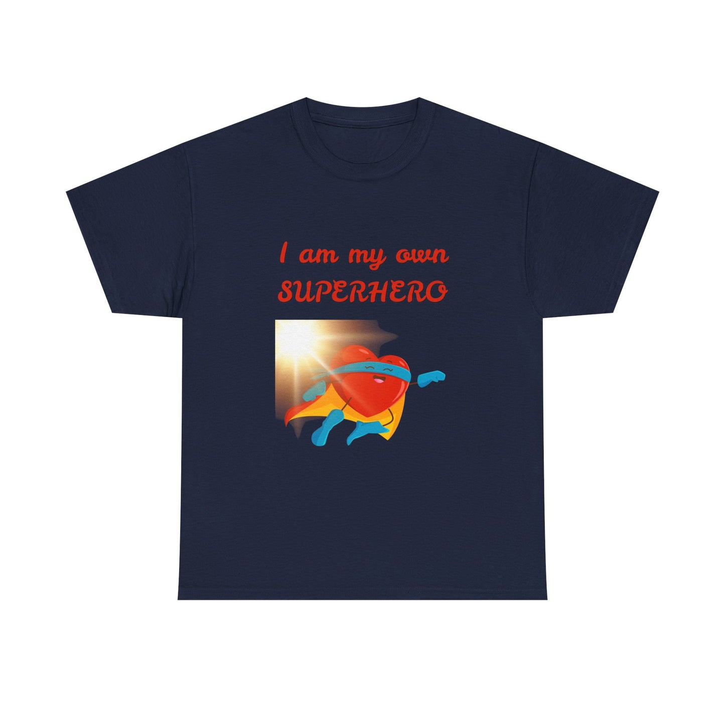 Superhero Empowerment Tee, Unisex Heavy Cotton Tee, Gift for Comic Lovers, Motivational Apparel, Fun Everyday Wear