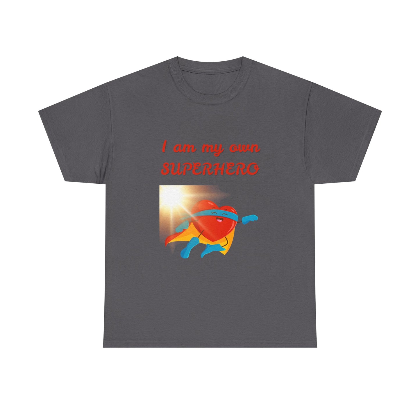 Superhero Empowerment Tee, Unisex Heavy Cotton Tee, Gift for Comic Lovers, Motivational Apparel, Fun Everyday Wear