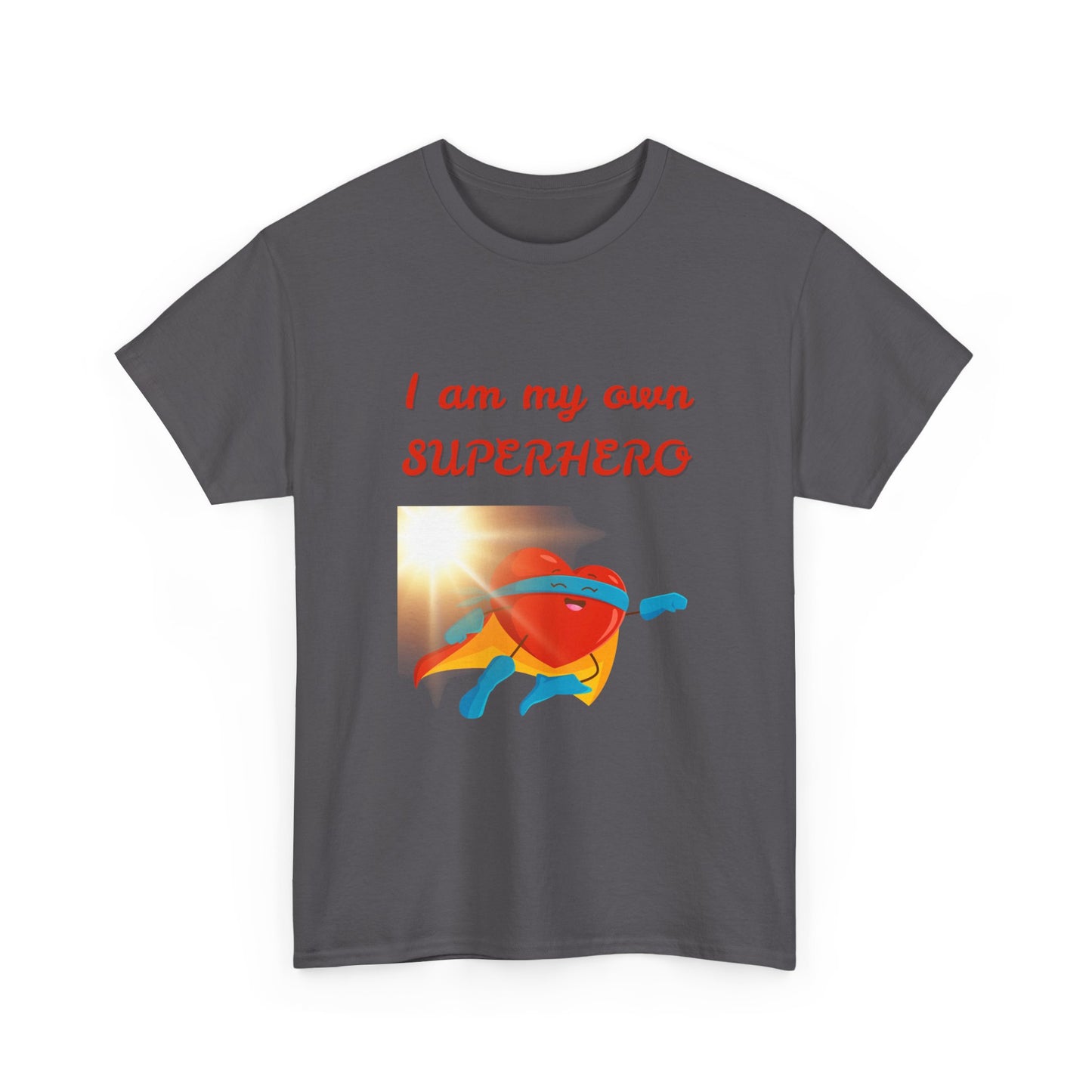 Superhero Empowerment Tee, Unisex Heavy Cotton Tee, Gift for Comic Lovers, Motivational Apparel, Fun Everyday Wear
