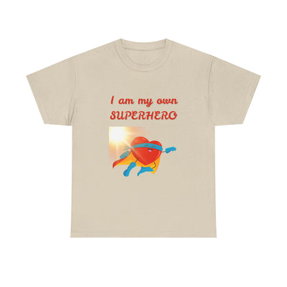 Superhero Empowerment Tee, Unisex Heavy Cotton Tee, Gift for Comic Lovers, Motivational Apparel, Fun Everyday Wear