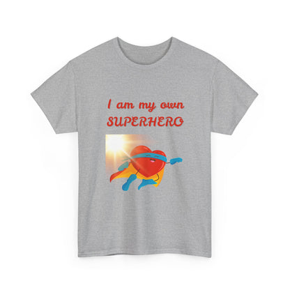 Superhero Empowerment Tee, Unisex Heavy Cotton Tee, Gift for Comic Lovers, Motivational Apparel, Fun Everyday Wear